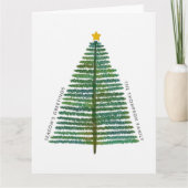 Minimale Simple Scandi Scandinavische Kerstboom Kaart (Voorkant)