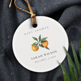 Minimale Sinaasappel van Citrus Botanische Boho Ba Bedankjes Labels