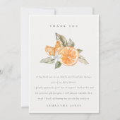 Minimale Sinaasappel van Citrus Botanische Boho Ba Bedankkaart (Voorkant)