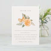 Minimale Sinaasappel van Citrus Botanische Boho Ba Bedankkaart (Staand voorkant)