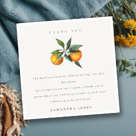 Minimale Sinaasappel van Citrus Botanische Boho Ba Bedankkaart