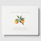 Minimale Sinaasappel van Citrus Botanische Boho Ba Gastenboek (Voorkant)