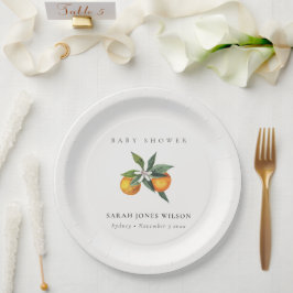 Minimale Sinaasappel van Citrus Botanische Boho Ba Papieren Bordje