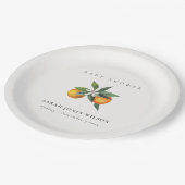Minimale Sinaasappel van Citrus Botanische Boho Ba Papieren Bordje (Gekanteld)