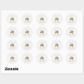 Minimale Sinaasappel van Citrus Botanische Boho Ba Ronde Sticker (Vel)