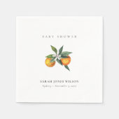 Minimale Sinaasappel van Citrus Botanische Boho Ba Servet (Voorkant)