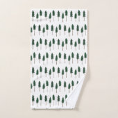 Minimale sinusbomen bospatroonpatroon bad handdoek (Handdoek)