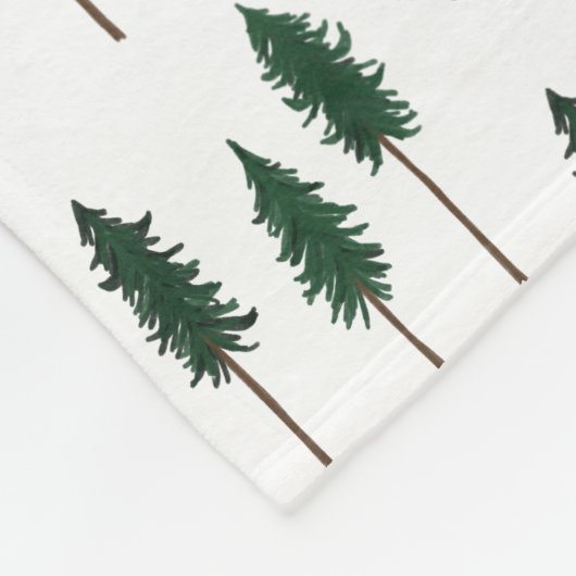 Minimale sinusbomen bospatroonpatroon fleece deken (Hoek)