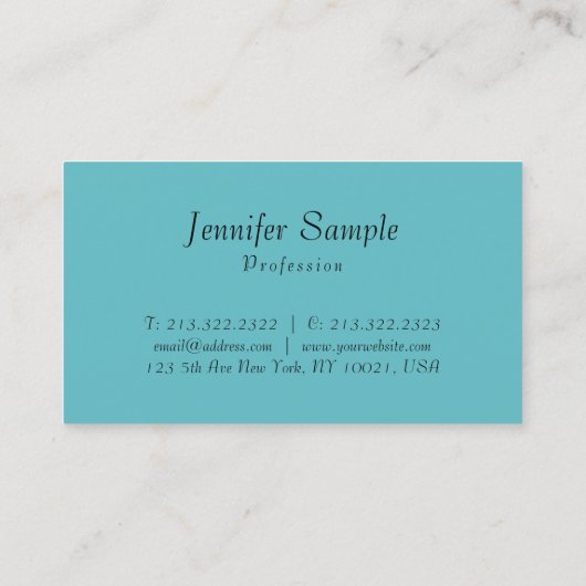 Minimale Sjabloon Moderne, elegante professional Visitekaartje (Achterkant)