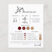 Minimale Sjabloon van de Bridesmaid van het Manusc (Voorkant)