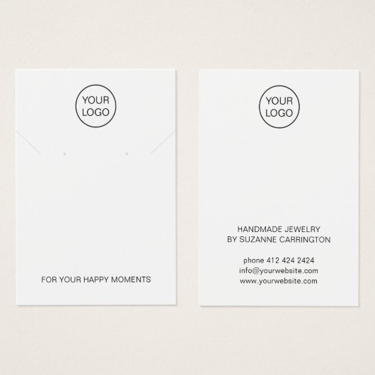 Minimale Sjabloon van de Logo juwelenkaart Visitekaartje (Voorkant /achterkant)