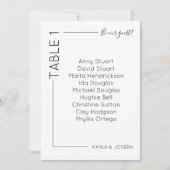 Minimale sjabloon van de  van de trouwkaart 1 kaart (Voorkant)