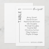 Minimale sjabloon van de  van de trouwkaart 1 kaart (Voorkant / Achterkant)