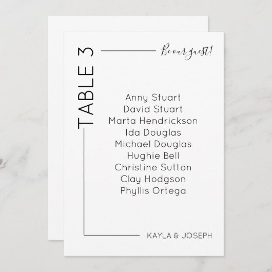 Minimale sjabloon van de weduwenkaart 3 kaart (Voorkant / Achterkant)