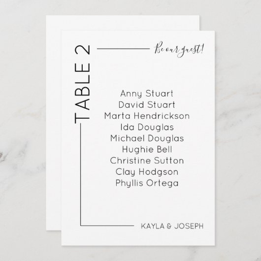 Minimale sjabloon van een tweetrapskaart kaart (Voorkant / Achterkant)