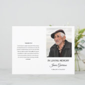 Minimale sjabloon van het begrafenisprogramma (Staand voorkant)