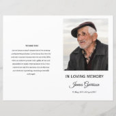 Minimale sjabloon van het begrafenisprogramma (Voorkant)