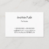 Minimale Sjabloon van het Manuscript van de Koel M Visitekaartje (Achterkant)