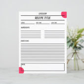 Minimale Sjabloon van het receptenboek (Staand voorkant)