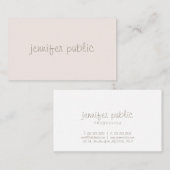 Minimale Sjabloon voor Elegant Handscript Professi Visitekaartje (Voorkant / Achterkant)