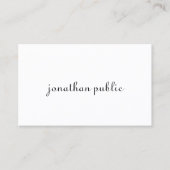 Minimale Sjabloon voor moderne handmatige scripts Visitekaartje (Voorkant)