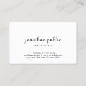 Minimale Sjabloon voor moderne handmatige scripts Visitekaartje (Achterkant)