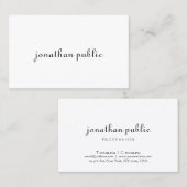 Minimale Sjabloon voor moderne handmatige scripts Visitekaartje (Voorkant / Achterkant)