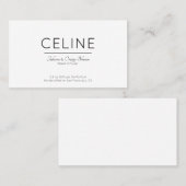 Minimale sjabloon voor zakelijke Visitekaartjes (Voorkant / Achterkant)