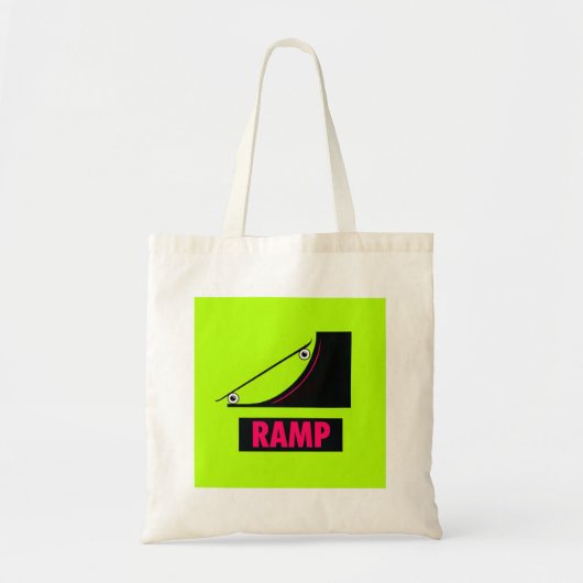 Minimale skateboardhelling 3D Tote Bag (Voorkant)