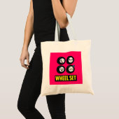 Minimale skateboardwielenset tote bag (Voorkant (product))