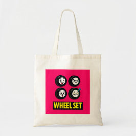 Minimale skateboardwielenset tote bag