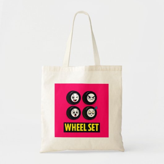 Minimale skateboardwielenset tote bag (Voorkant)