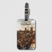 Minimale skyline van Denver Colorado Bagagelabel (Voorkant (verticaal))