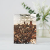 Minimale skyline van Denver Colorado Briefkaart (Staand voorkant)