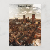 Minimale skyline van Denver Colorado Briefkaart (Voorkant)