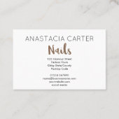 Minimale slagvaardige Planten nagels Visitekaartje (Achterkant)