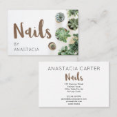 Minimale slagvaardige Planten nagels Visitekaartje (Voorkant / Achterkant)