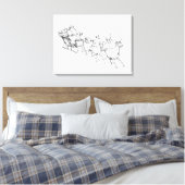 Minimale slee van Kerstman – Schets met schone lij Canvas Afdruk (Insitu (Slaapkamer))