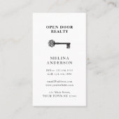 Minimale  sleutel voor onroerend goed visitekaartje (Voorkant)