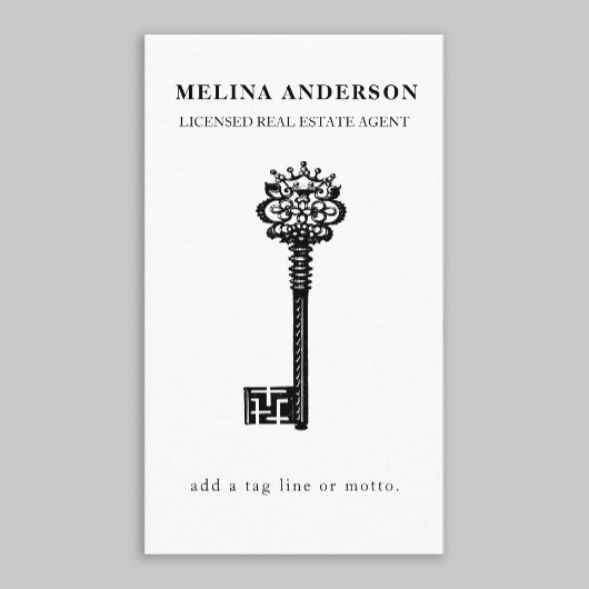 Minimale  sleutel voor onroerend goed visitekaartje