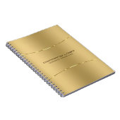 Minimale smeltkroes met metalen gouden textuur 1a notitieboek (Rechterzijde)