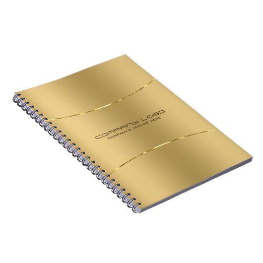 Minimale smeltkroes met metalen gouden textuur 1a notitieboek (Rechterzijde)