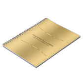 Minimale smeltkroes met metalen gouden textuur 1a notitieboek (Linkerzijde)