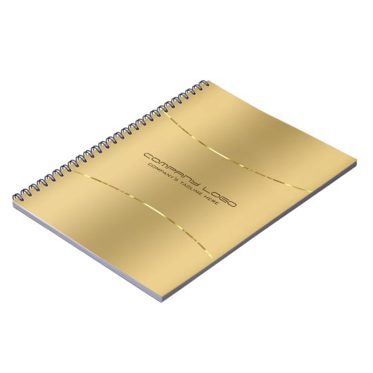 Minimale smeltkroes met metalen gouden textuur 1a notitieboek (Linkerzijde)