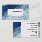 Minimale sneeuw- en ijsachtige visitekaartjes (Voorkant / Achterkant)