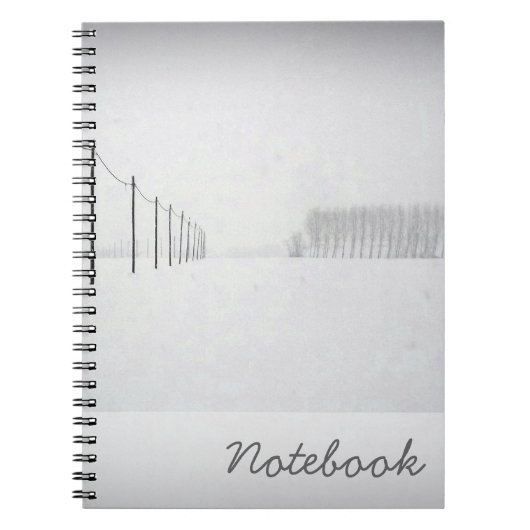 Minimale sneeuwNotitieboek Notitieboek (Voorkant)