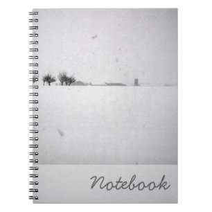 Minimale sneeuwNotitieboek Notitieboek