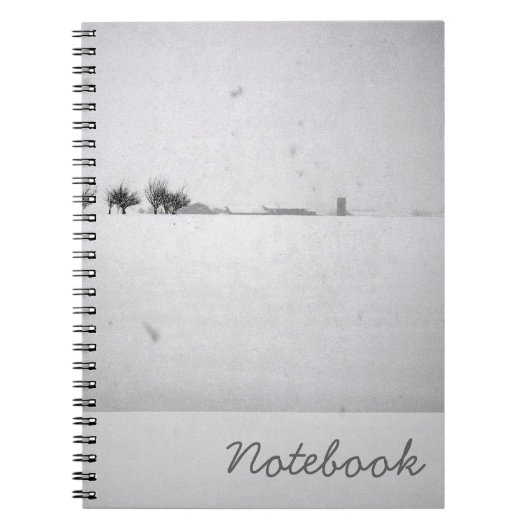Minimale sneeuwNotitieboek Notitieboek (Voorkant)