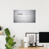 Minimale sneeuwPoster Poster (Thuiskantoor)