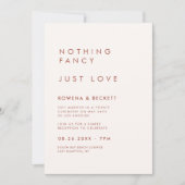 Minimale sneeuwroze Niets fancy Gewoon liefde Kaart (Voorkant)